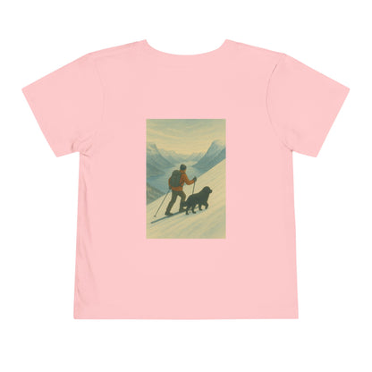 Toddler UP WITH A DOG